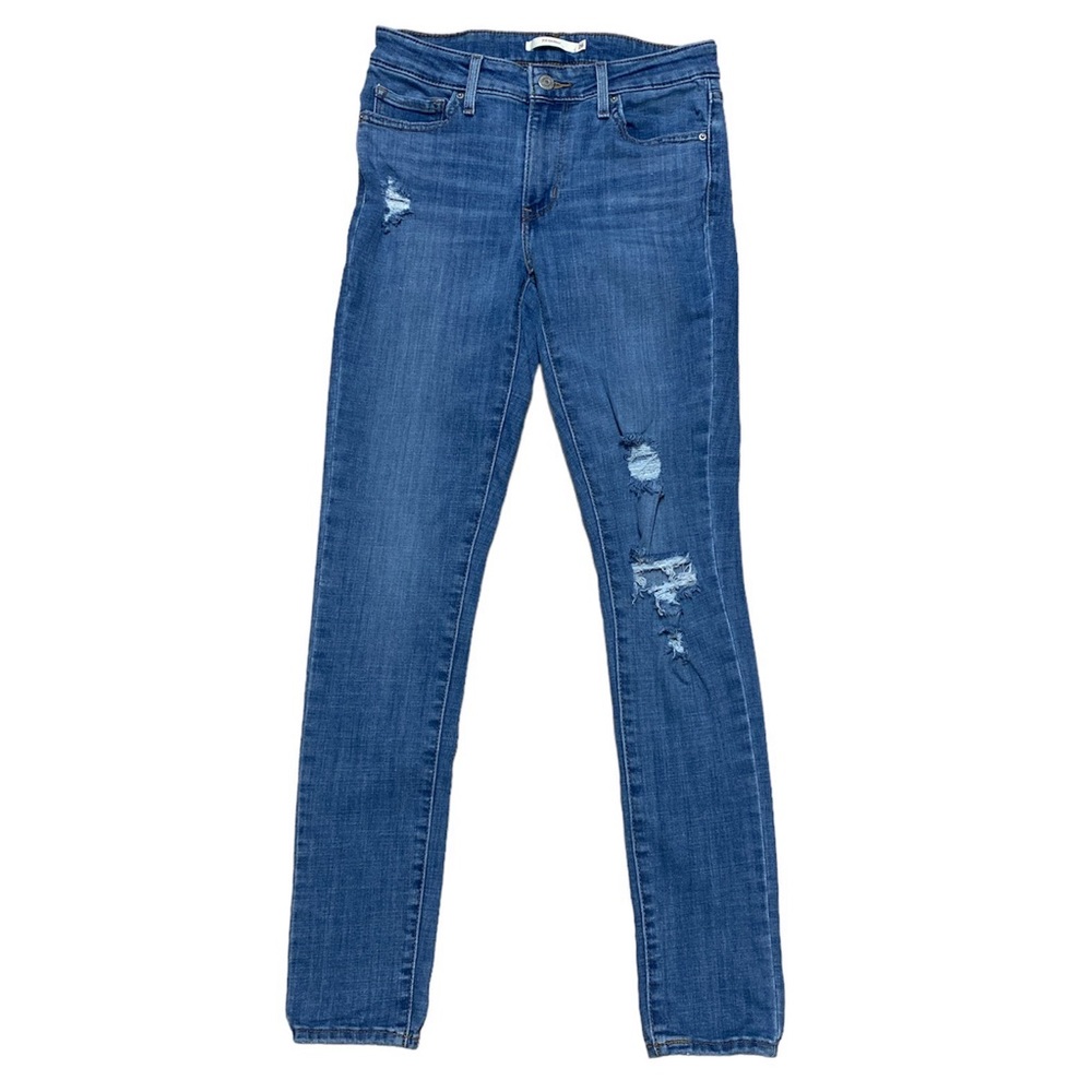 Levi’s 711 Skinny Jeans Women’s 26 Casual Distressed Denim Medium Wash Jegging
